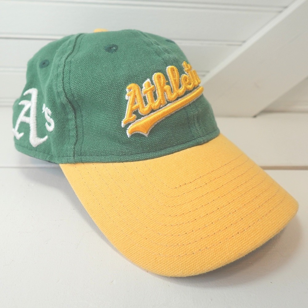 Oakland Athletics Script Cap Green & Yellow New Era 59Fifty Adjustable Hat